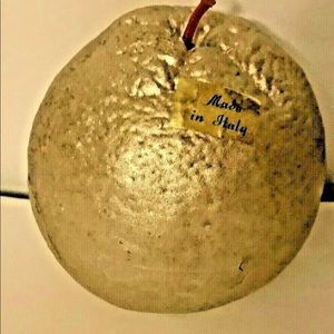 New Italian Glass Apple Gold Silver Italian Italy